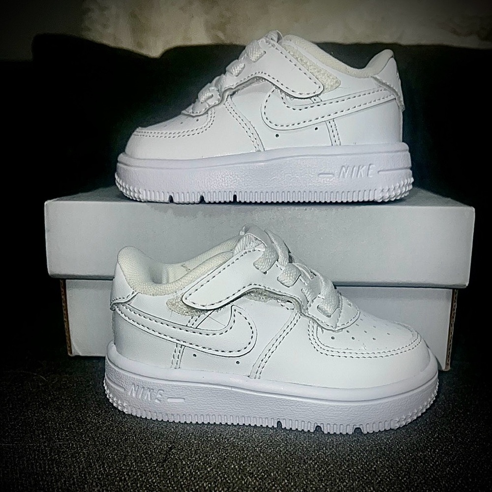 Nike Force 1 Low Easyon TD 4C White/White NIB Toddler Sneakers
